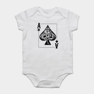 Skull and Snake Ace of Spades Poker fan gift Baby Bodysuit